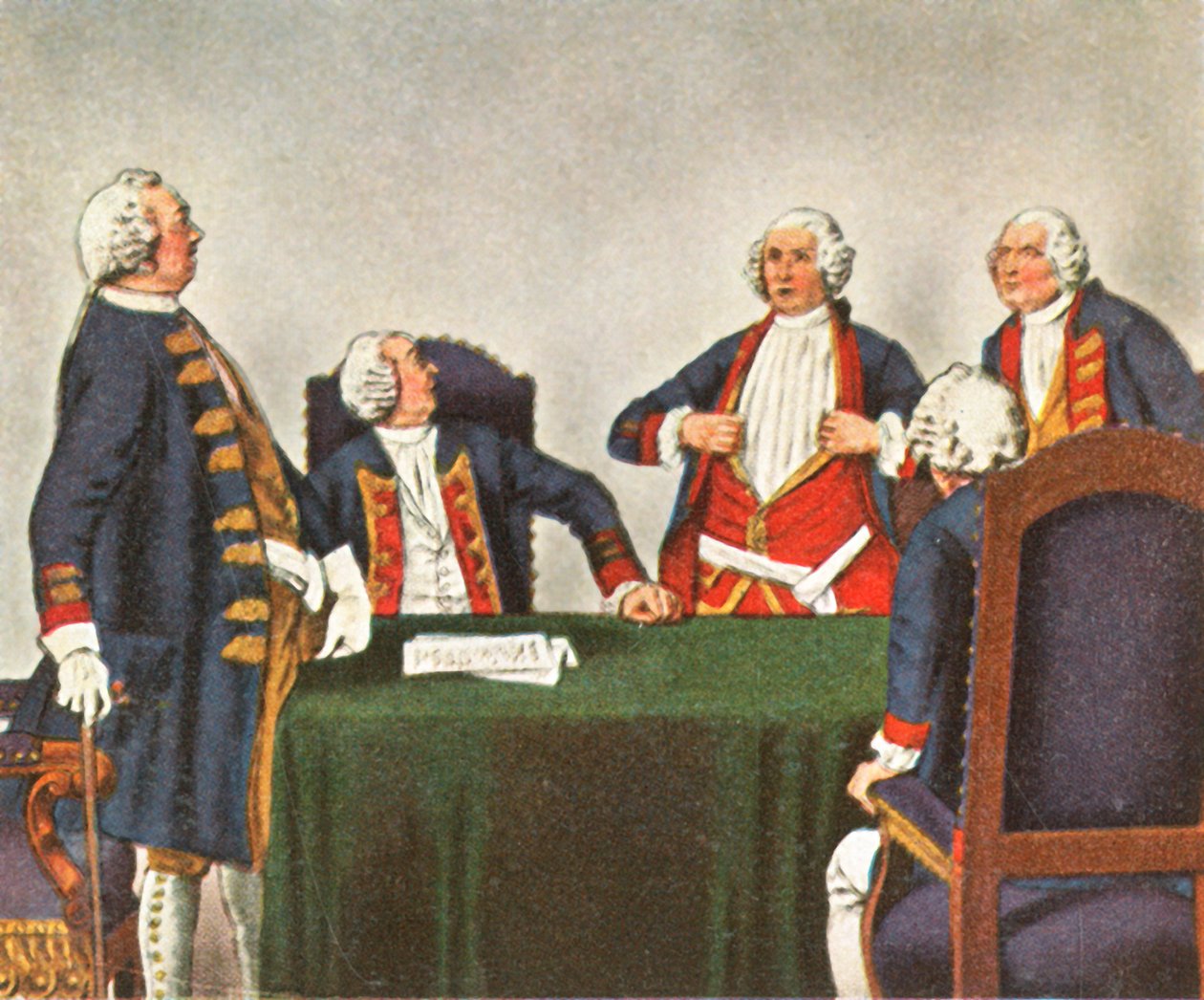 Krigsrådet i Köpenick, 1730, 1936. af Unbekannt