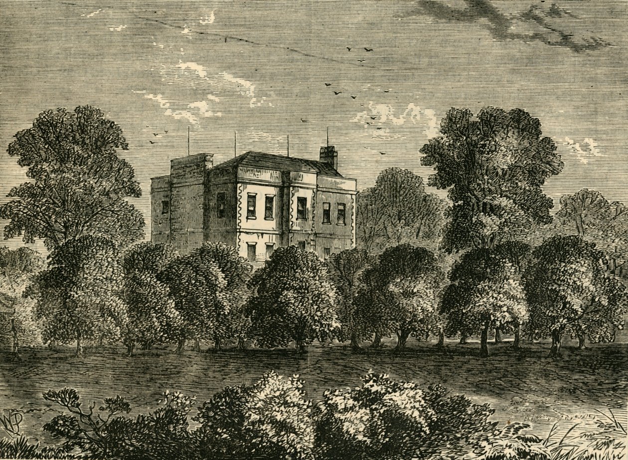 Rådmand Agars House, Somers Town, i 1830, c1876. af Unbekannt