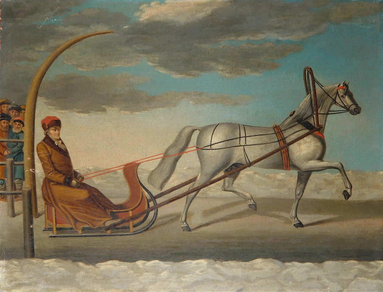 Grev Alexey Grigoryevich Orlov af Chesma på en hestetrukket slæde, 1778 af Unbekannt