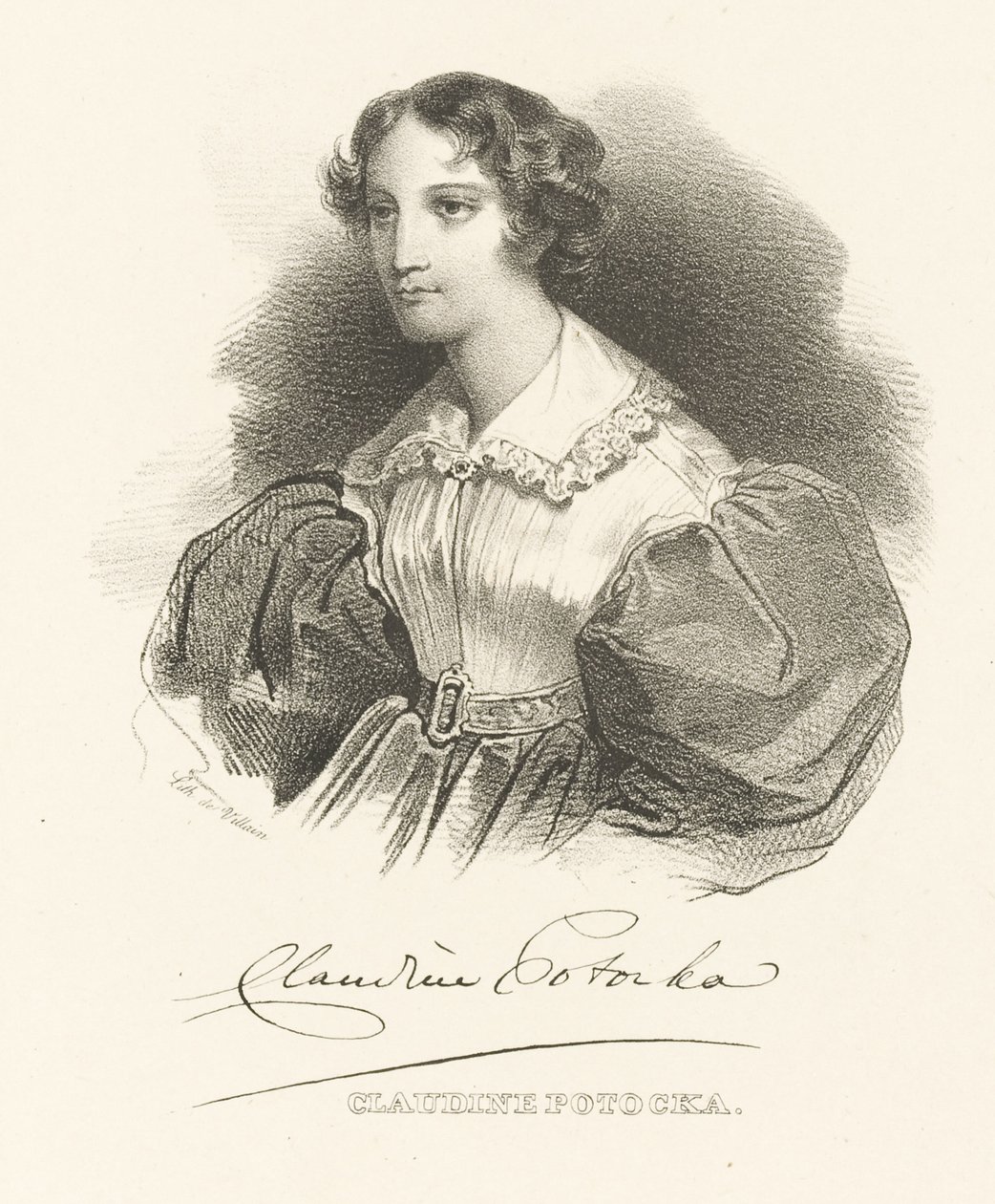 Grevinde Klaudyna Claudine Potocka, født Dzialynska 1801-1836, ca. 1830. af Unbekannt