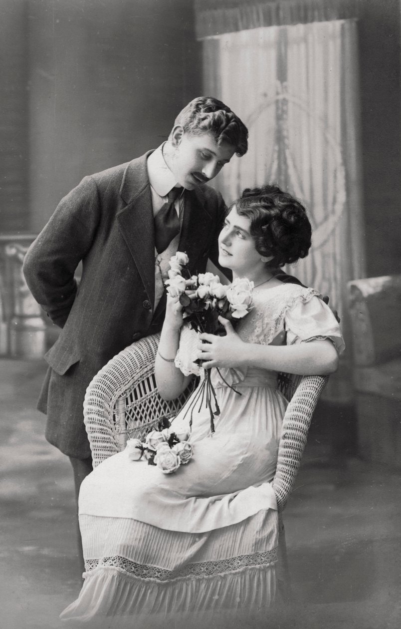 Forelsket par, c1900-1919 af Unbekannt
