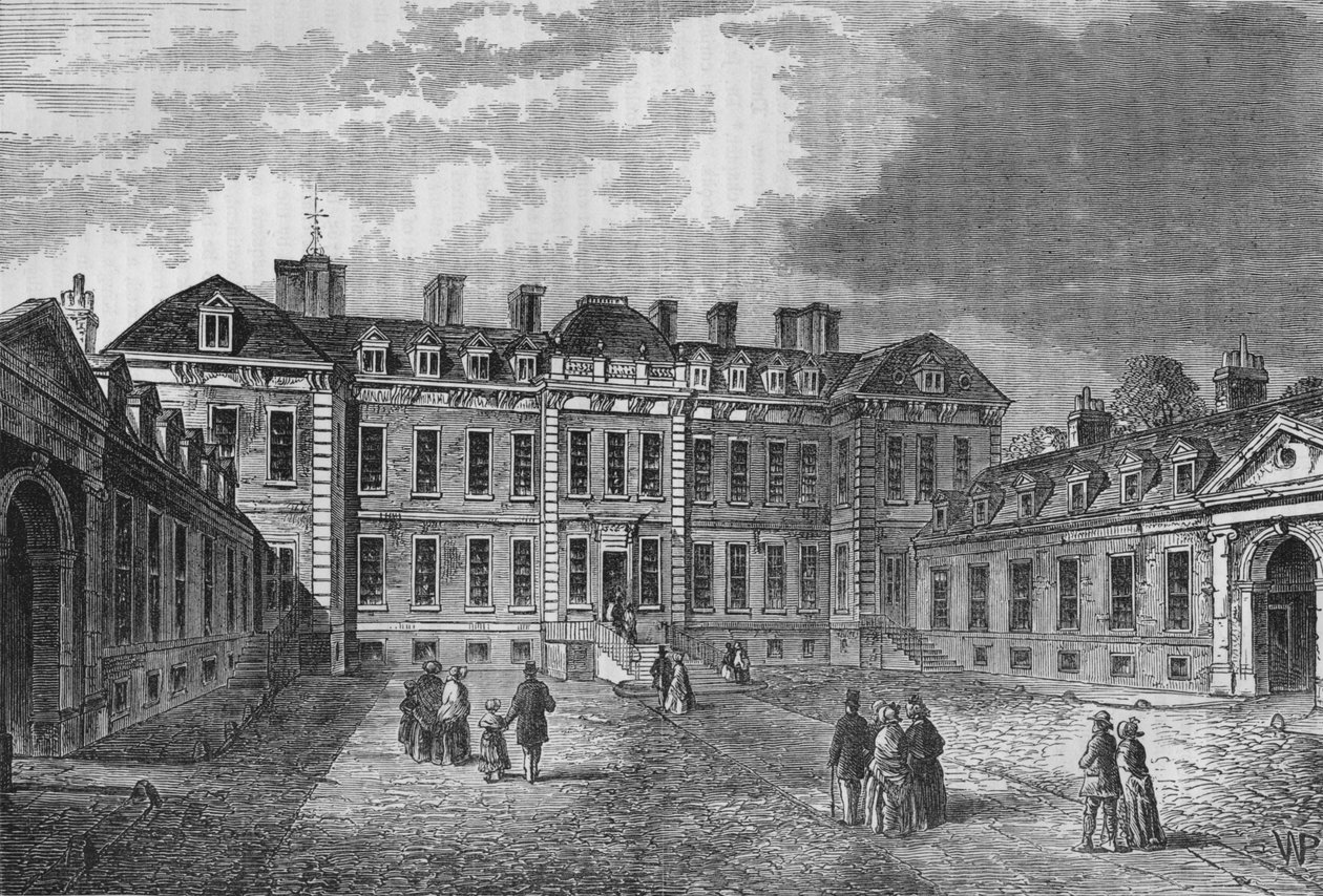Gården til Montagu House, Great Russell Street, Bloomsbury, London, 1830 1878 af Unbekannt