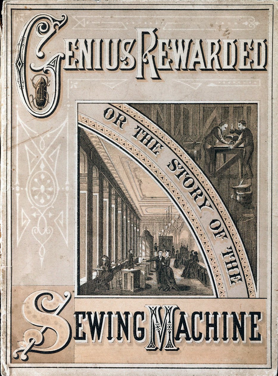 Cover af Genius Rewarded, or the History of the Singer Sewing Machine, 1880 af Unbekannt