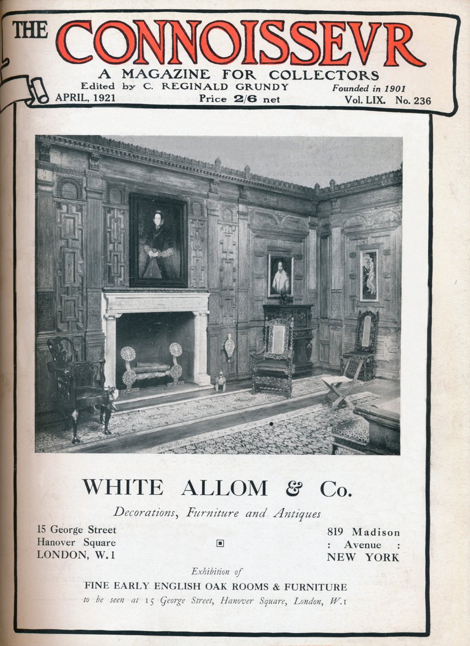 Forside af The Connoisseur, april 1921 af Unbekannt