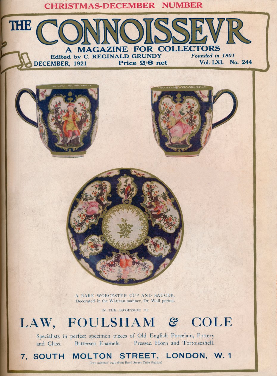 Cover af The Connoisseur, december 1921 af Unbekannt