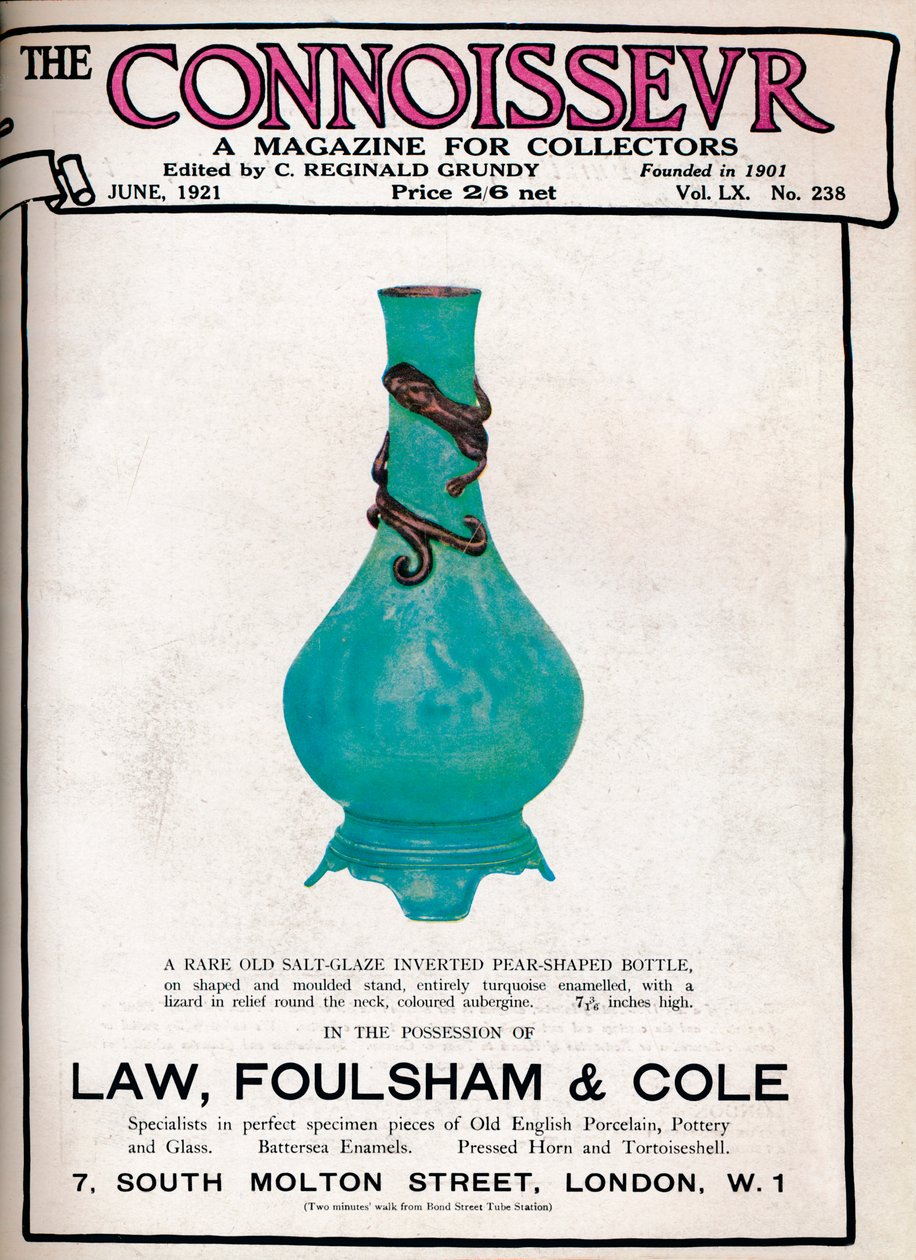 Cover af The Connoisseur, juni 1921 af Unbekannt