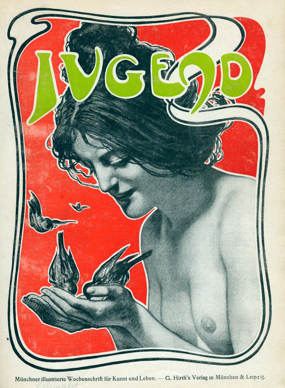 Forside af det tyske ugentlige kunstmagasin Jugend, 1898 af Unbekannt
