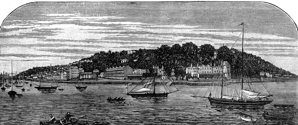 Cowes Harbour, Isle of Wight, slutningen af det 19. århundrede af Unbekannt