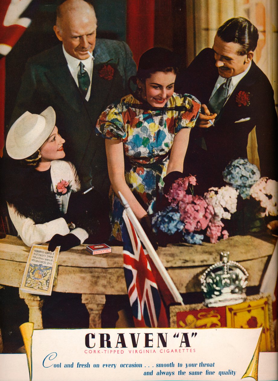 Craven A Cork-Tipped Virginia Cigarettes, 1937 af Unbekannt