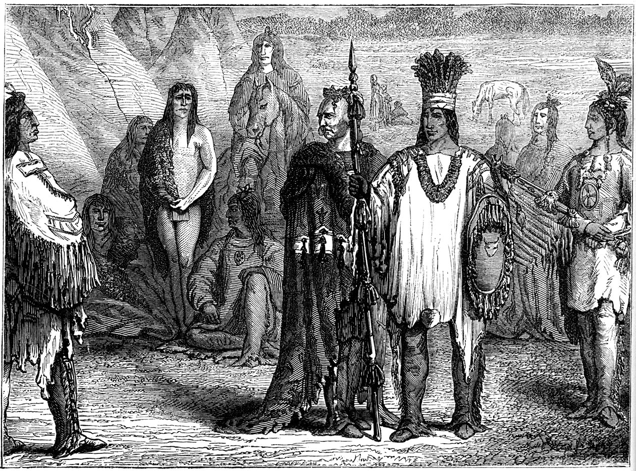 Creek Indians, begyndelsen af det 19. århundrede c1880 af Unbekannt