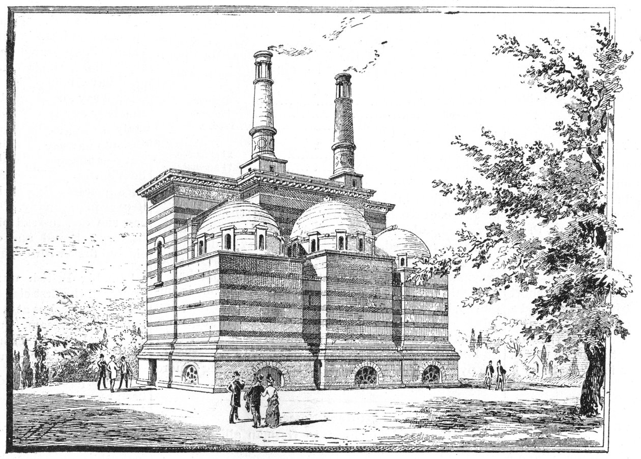 Krematorium, Pere la Chaise kirkegård, Paris, 1888 af Unbekannt