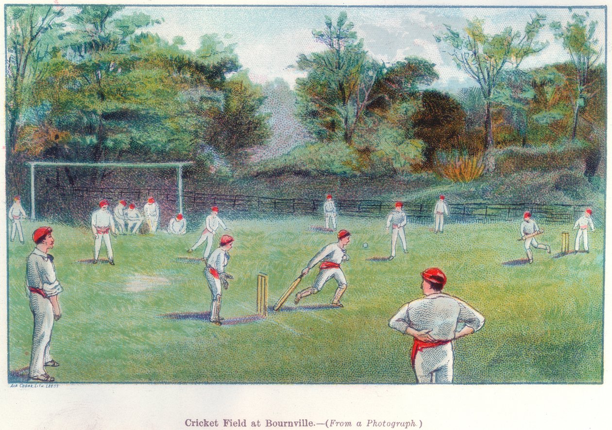 Cricketbane i Bournville, 1892 af Unbekannt