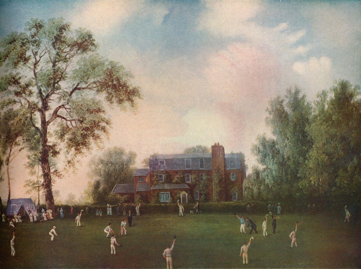Cricket på Gads Hill Place, Rochester, c1868 af Unbekannt