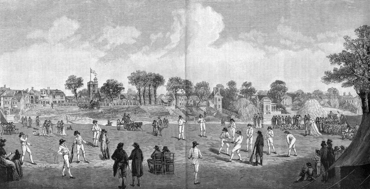 Cricket ved Moulsey Hurst, 1890 af Unbekannt