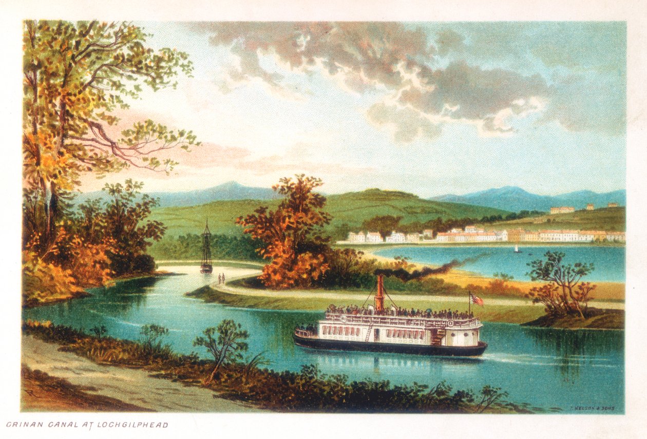 Crinan Canal ved Lochgilphead, Skotland, 1891 af Unbekannt