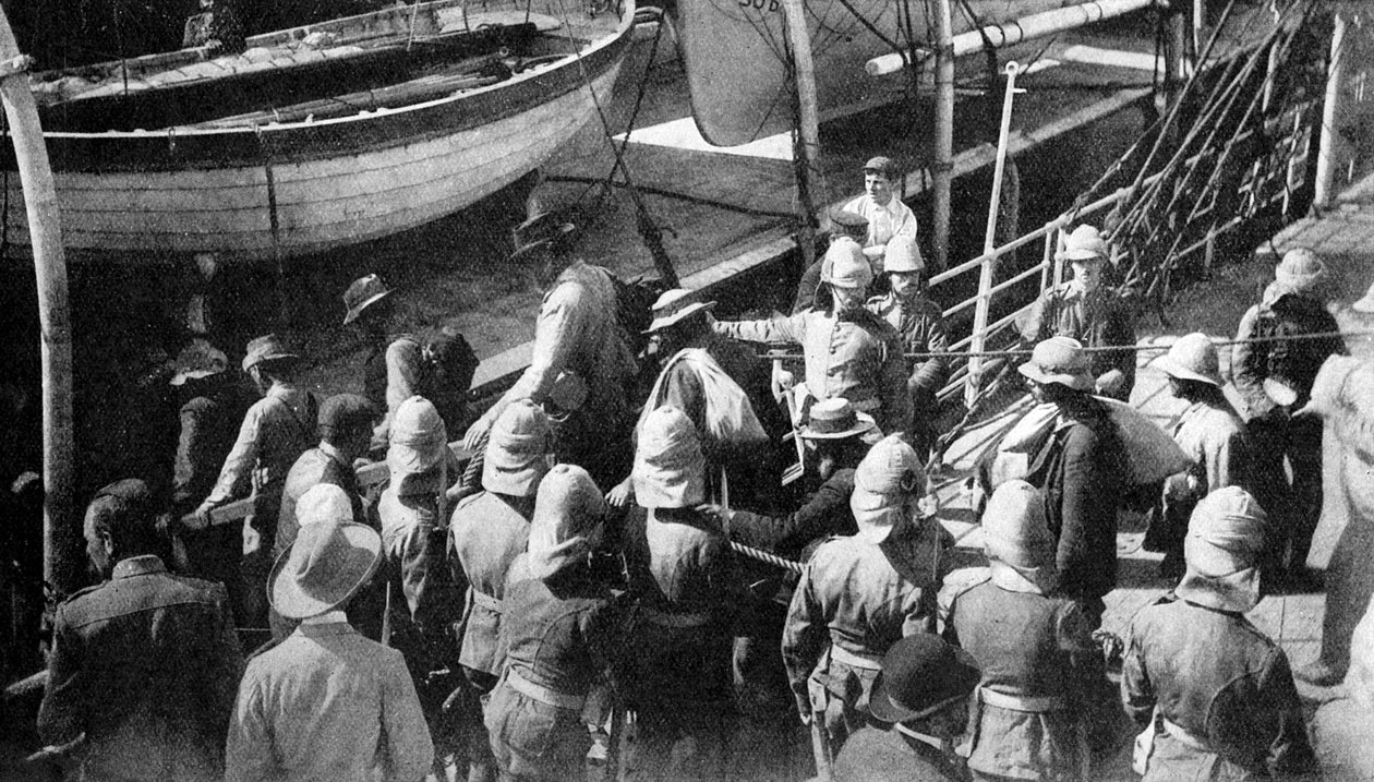Cronjes Captive Warriors, Docks, Paardeberg, Sydafrika, 1900 af Unbekannt