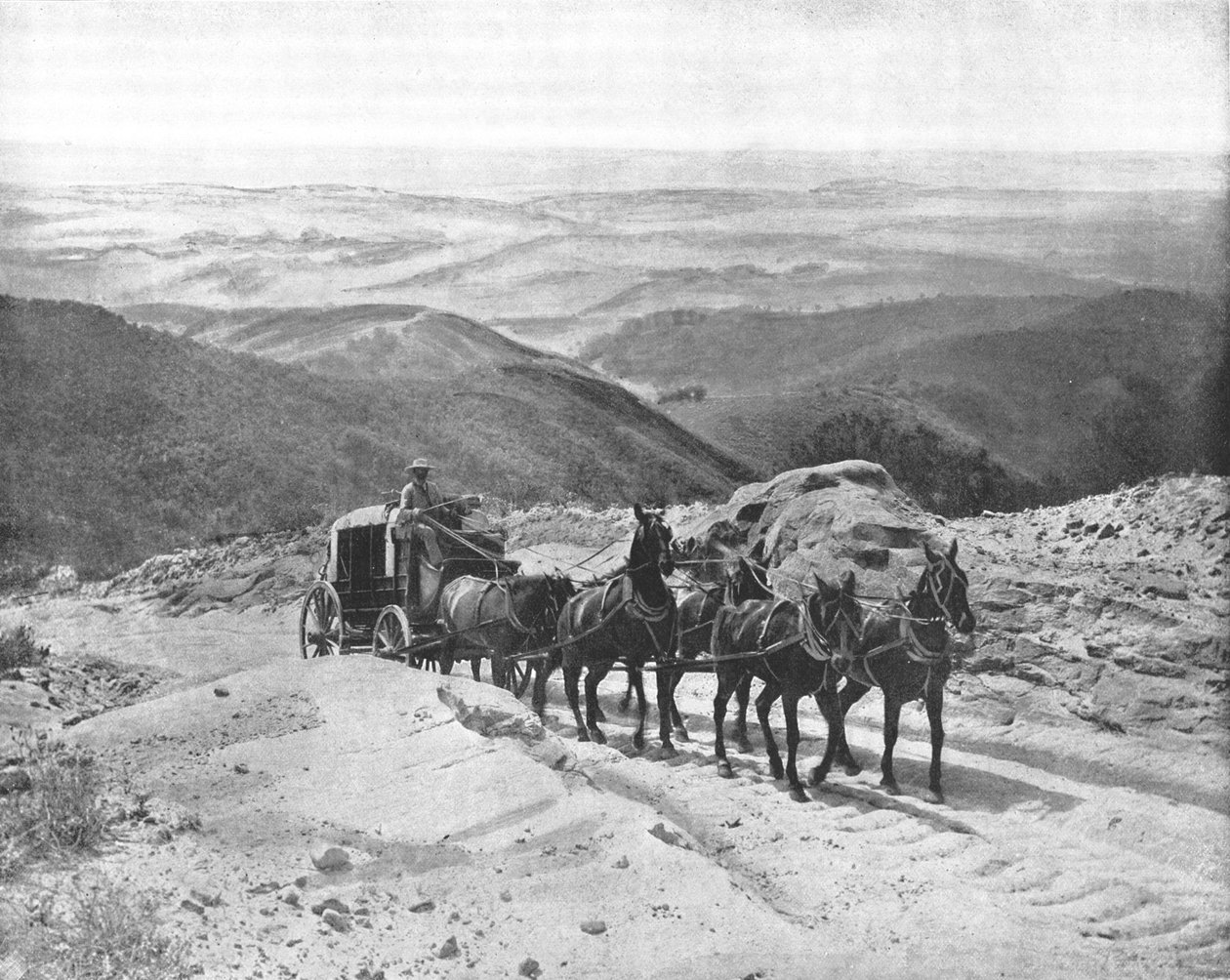 Krydser San Marcos Pass, Californien, USA, c1900. af Unbekannt