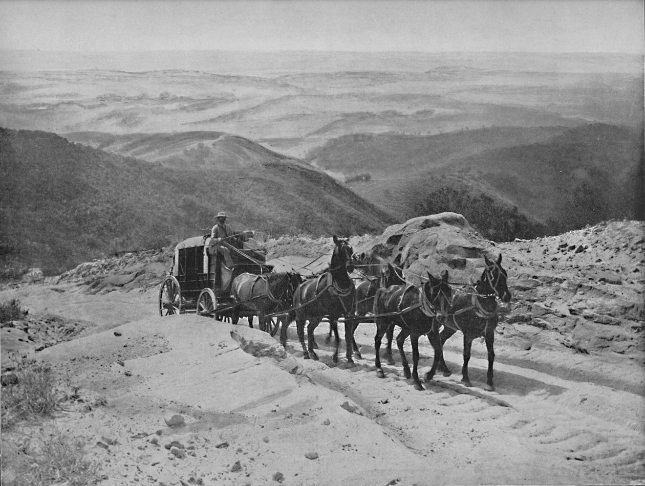 Krydser San Marcos Pass, Californien, c1897. af Unbekannt