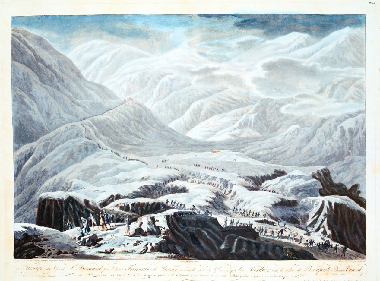 Krydser Saint Bernard Pass, 1800 af Unbekannt