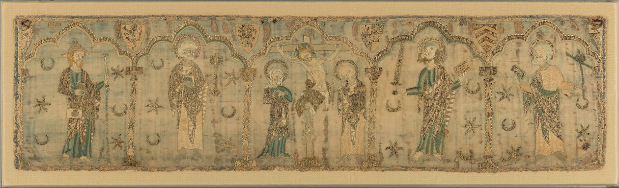 Korsfæstelse flankeret af hellige, britisk, ca. 1270 formentlig før 1272. af Unbekannt