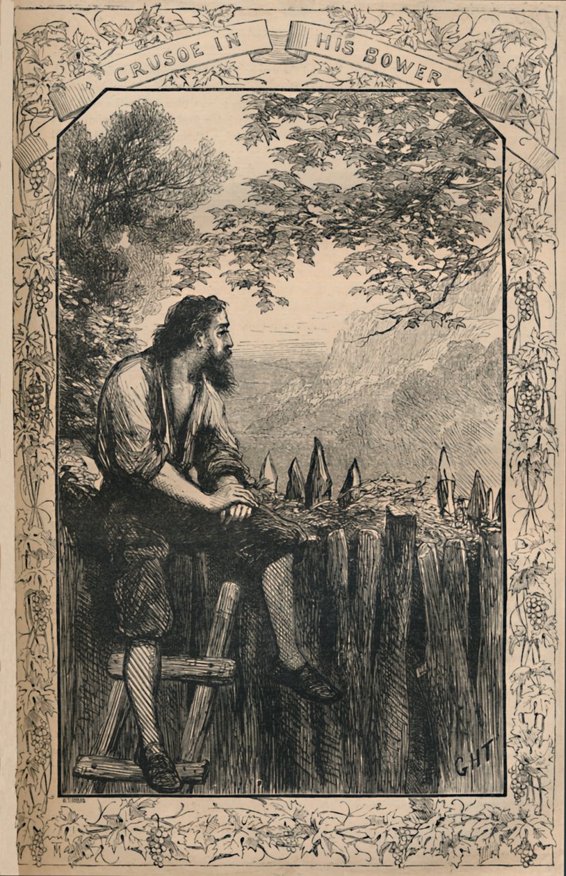 Crusoe In His Bower, c1870 af Unbekannt