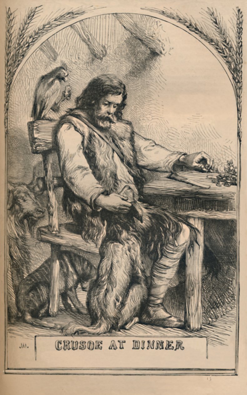Crusoe til middag, c1870 af Unbekannt