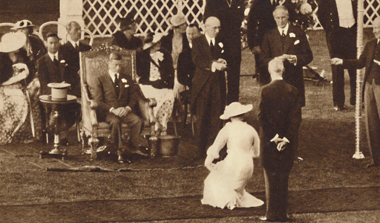 Curtsy til hendes konge, 1937 af Unbekannt