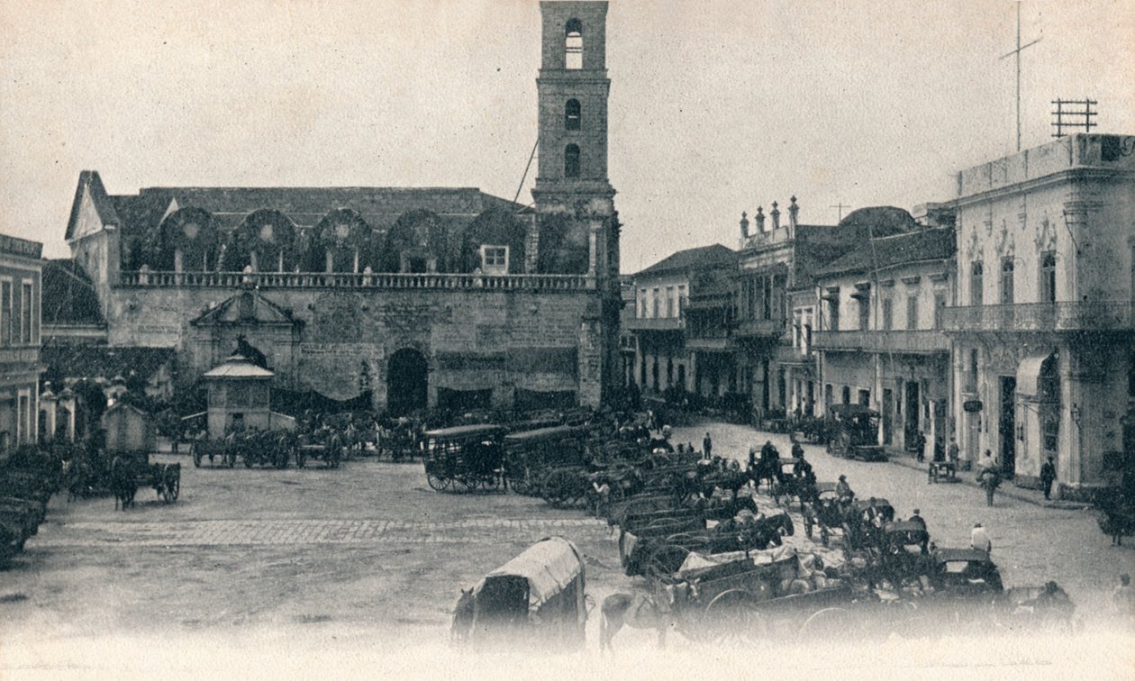 Custom House and Square, Havana, Cuba, c1900 af Unbekannt