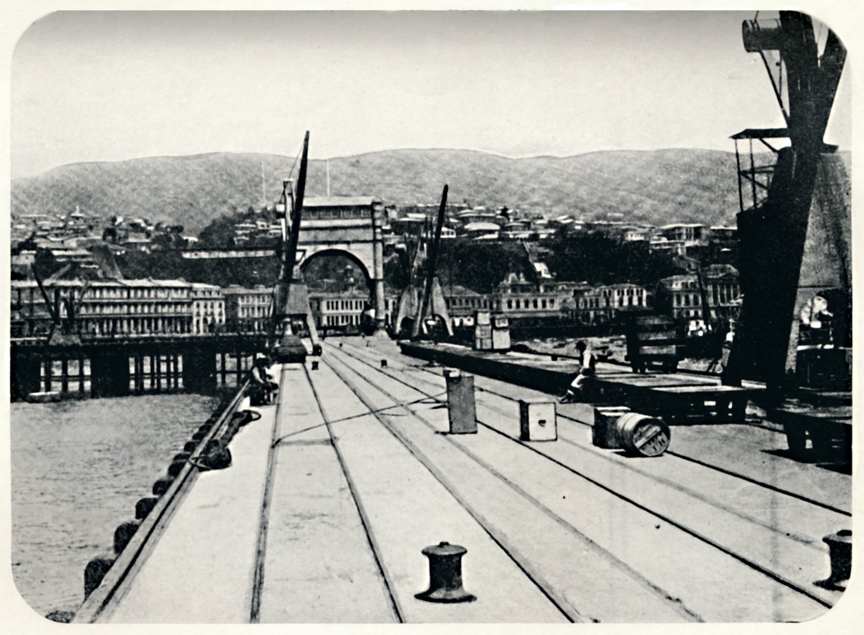 Customs Pier, Valparaiso, 1911 af Unbekannt