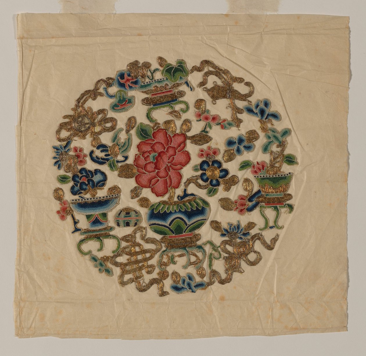 Udskåret motiv håndarbejde, Kina, Qing-dynastiet 1644-1911, 1800-tallet. af Unbekannt