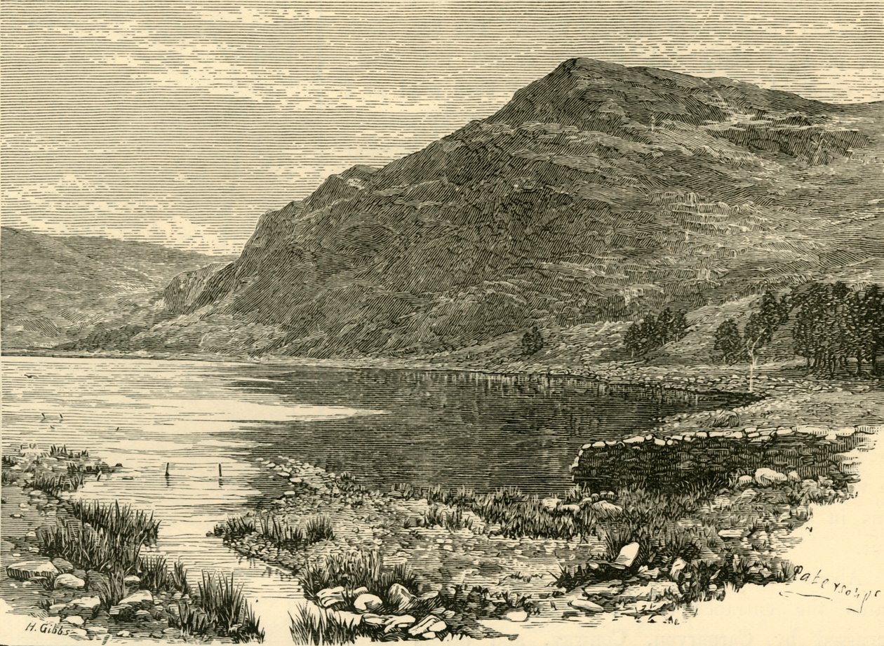 Cwm Buchan Lake og Craig-Y-Saith, 1898. af Unbekannt