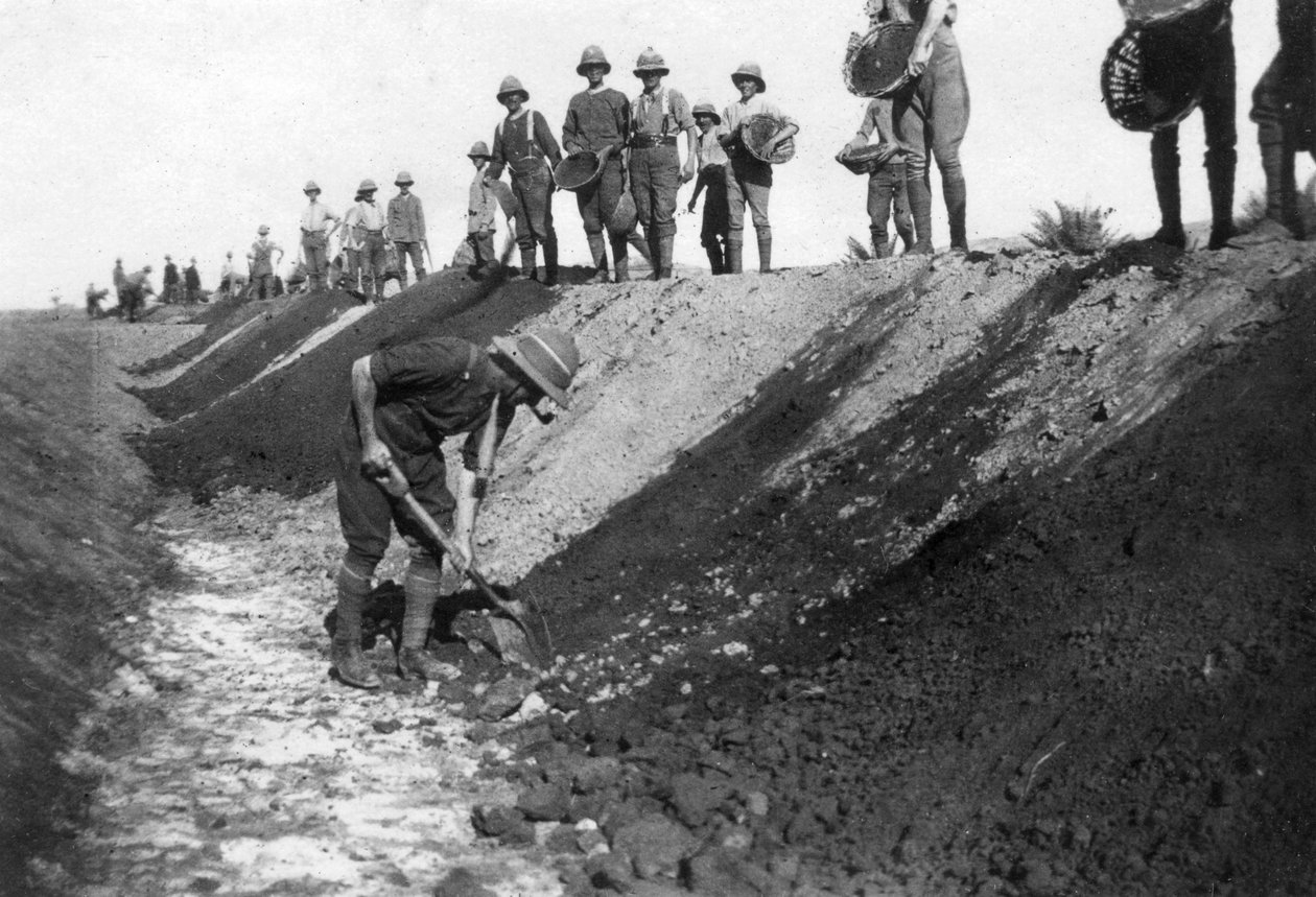 D Company, 15 RWR arbejdsgruppe, nær Bagdad, 1918 af Unbekannt