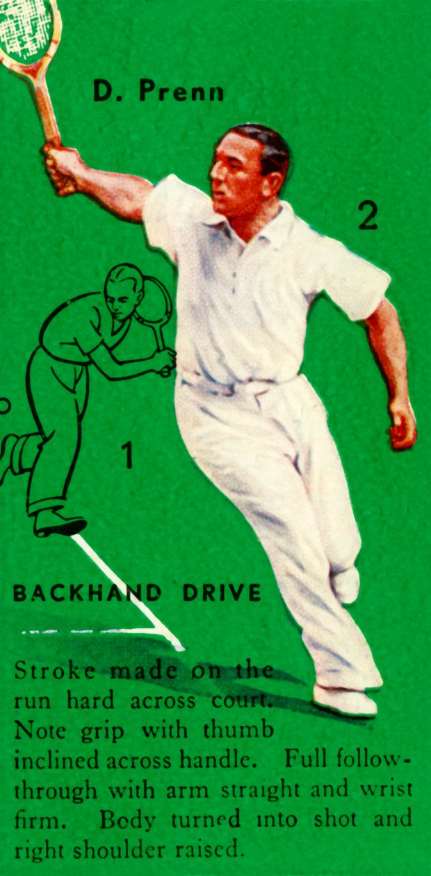 D. Prenn - Backhand Drive, c1935. af Unbekannt