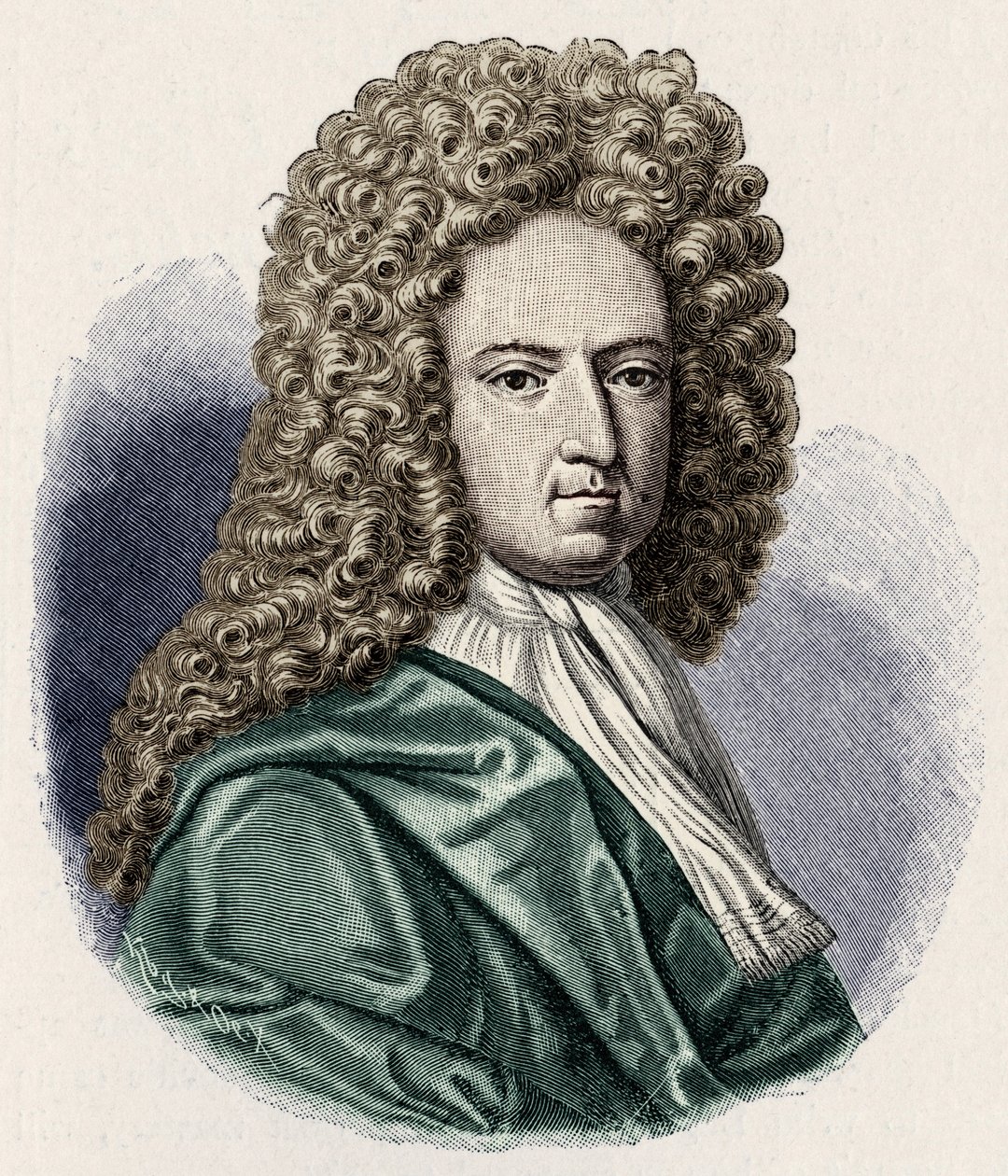 Daniel Defoe - portræt. Engelsk forfatter og journalist 1660-1731 af Unbekannt