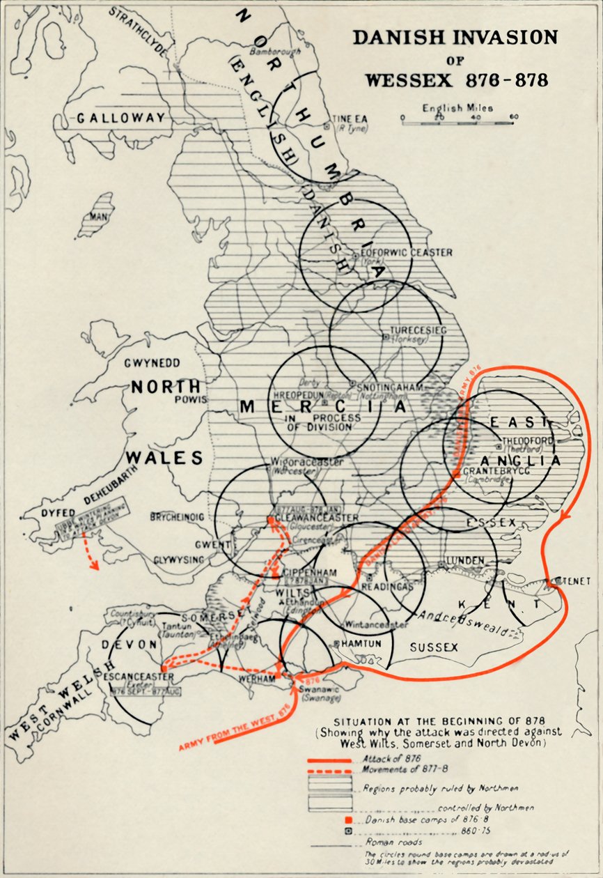 Dansk invasion af Wessex 876-878, 1935 af Unbekannt