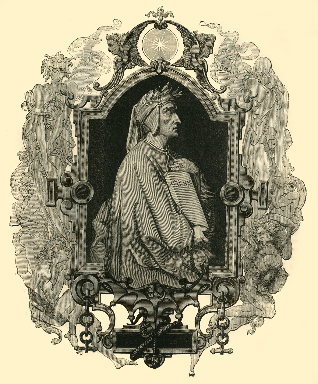 Dante Alighieri, c1265 -1321, 1890. af Unbekannt