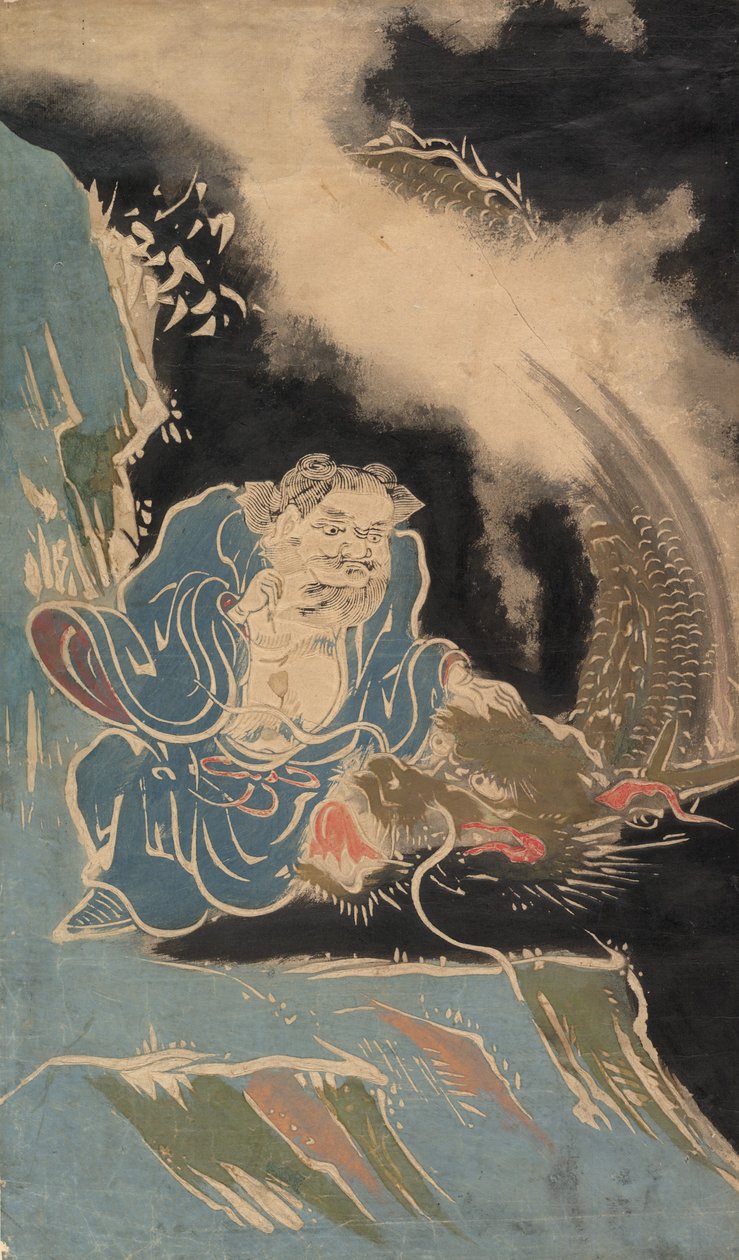 Daoist Immortal with Dragon, sandsynligvis 1800-tallet. af Unbekannt