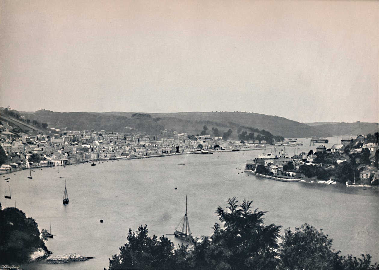 Dartmouth - Generelt billede, viser Britannia Floating Naval College, 1895 af Unbekannt