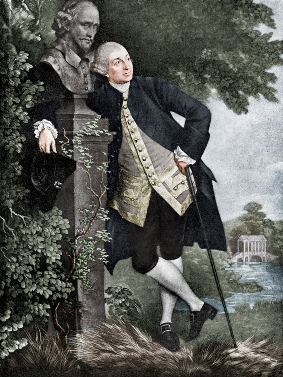 David Garrick 1717-1779, engelsk skuespiller, dramatiker, teaterchef og producer, 1905 af Unbekannt