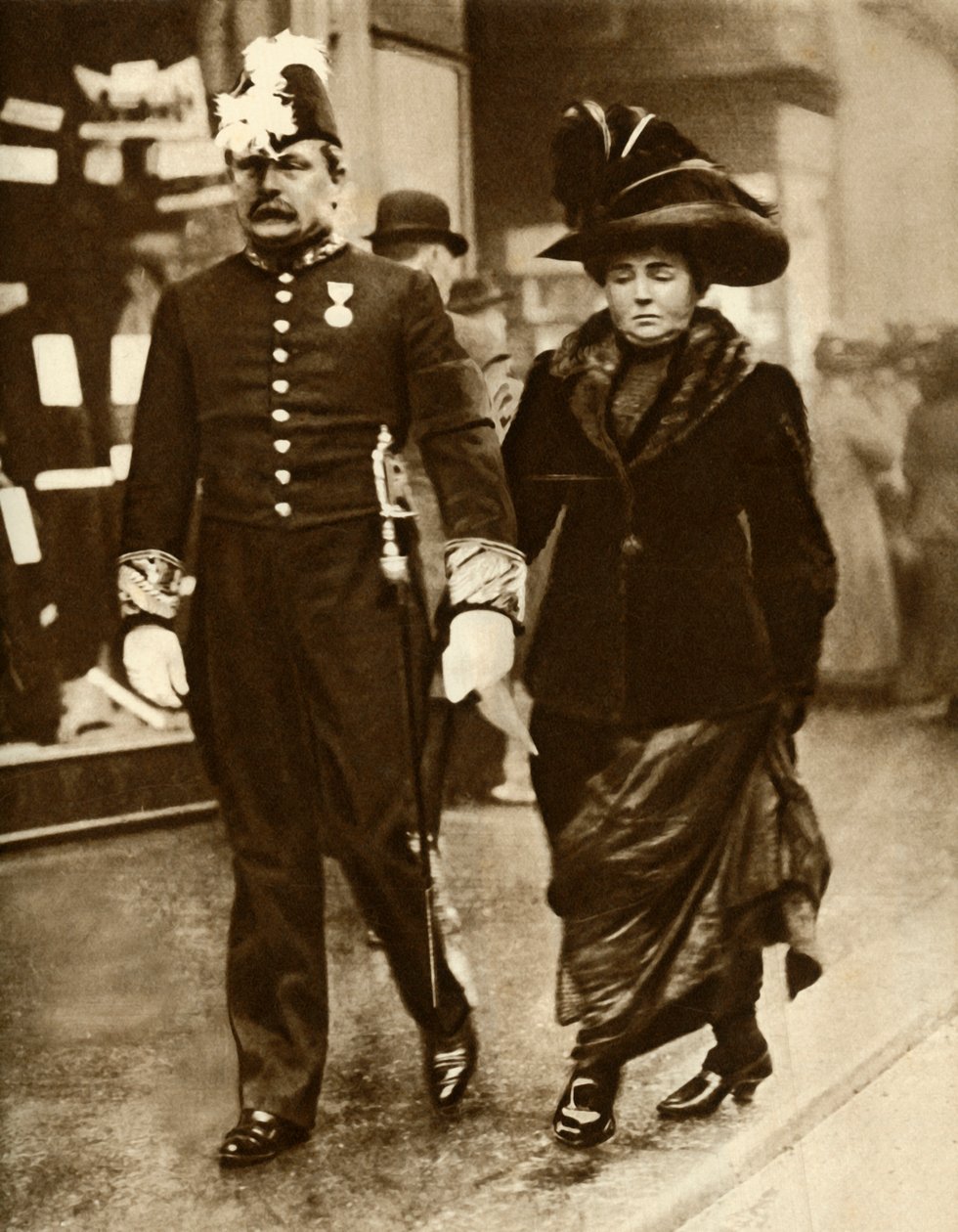 David Lloyd George og hans kone Margaret, 1910, 1935. af Unbekannt