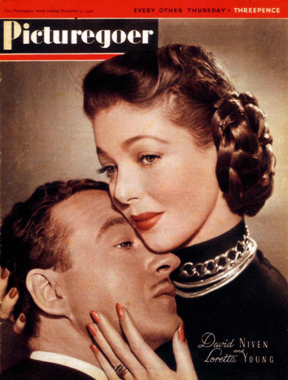 David Niven 1910-1983 og Loretta Young 1913-2000, skuespillere, 1946 af Unbekannt