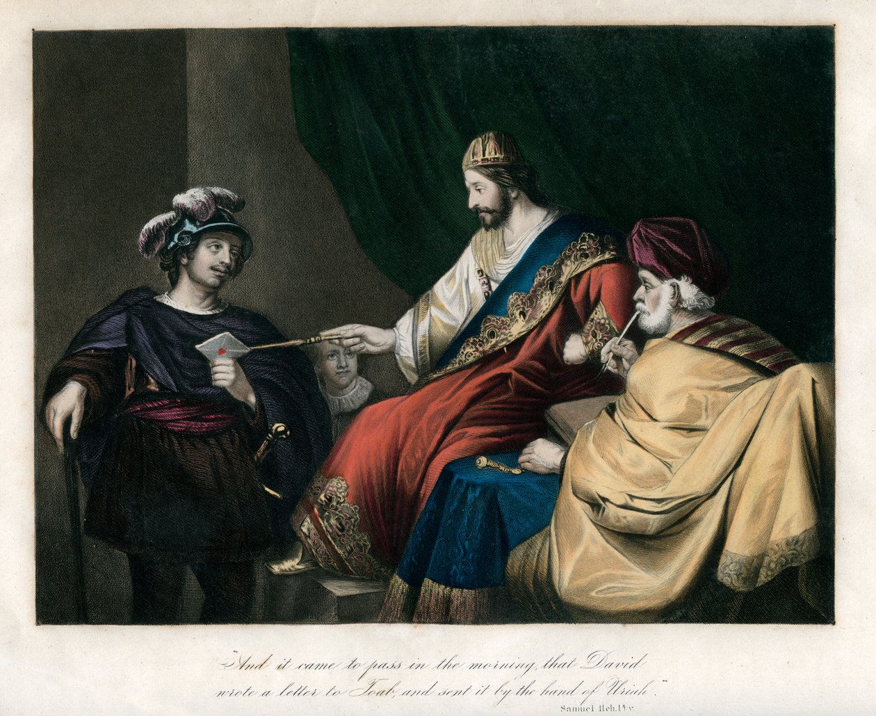 ...David skrev et brev til Joab og sendte det ved Urias hånd omkring 1850 af Unbekannt