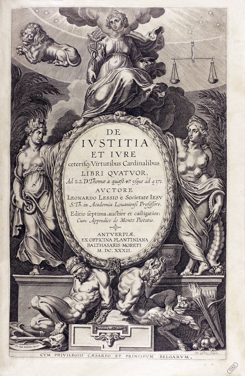 De iustitia et iure af Leonardus Lessius, 1632. af Unbekannt