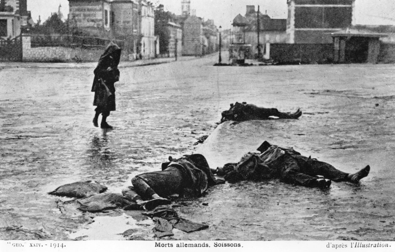 Døde tyske soldater, Soissons, Frankrig, 1914 af Unbekannt