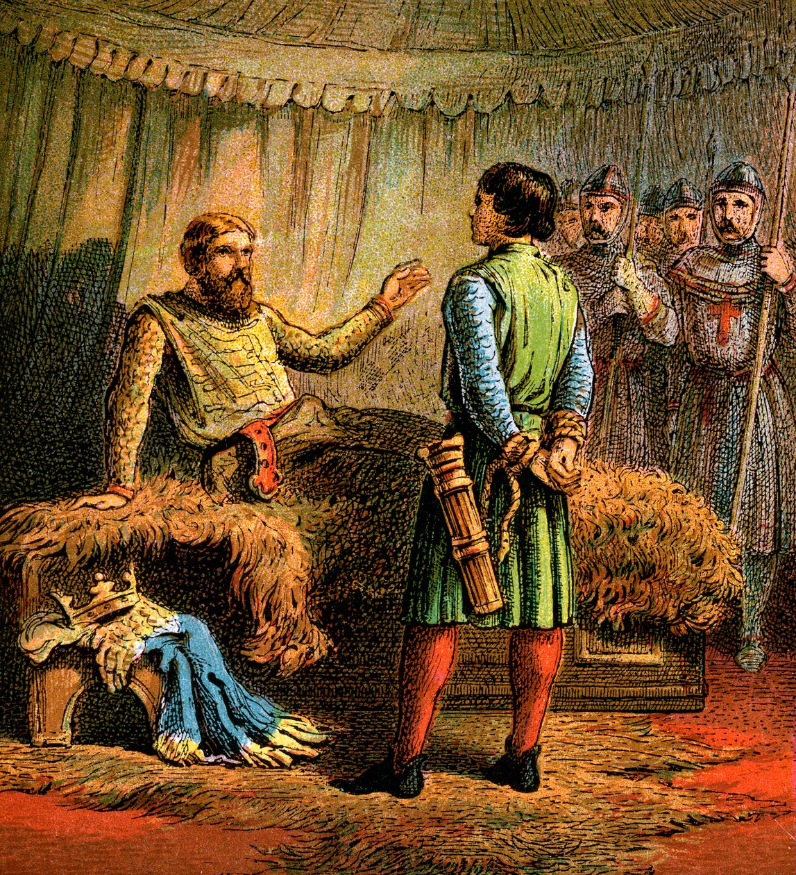 Richard den førstes død, 1199, c1850 af Unbekannt