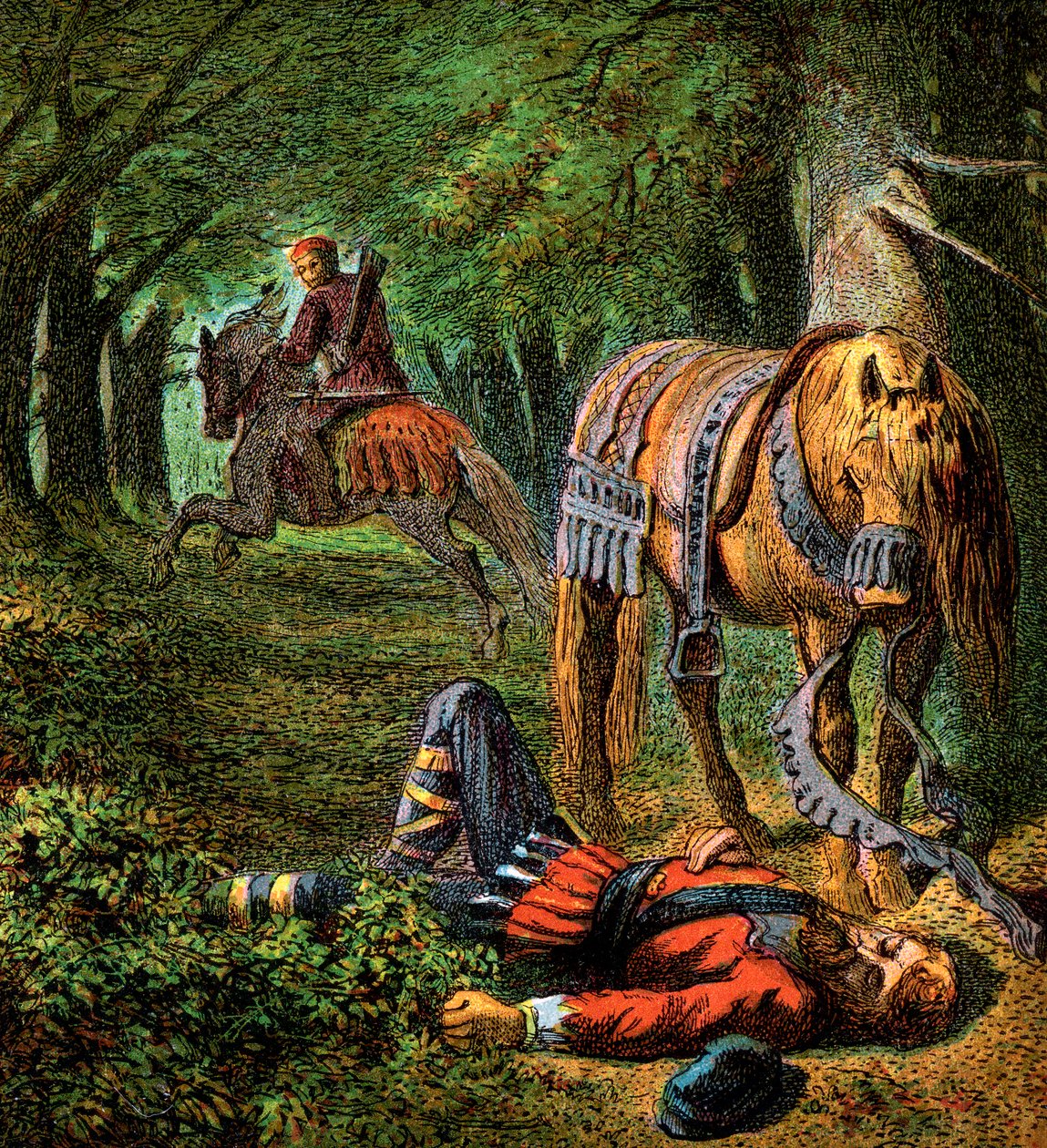 William den andens død, 1100, c1850 af Unbekannt