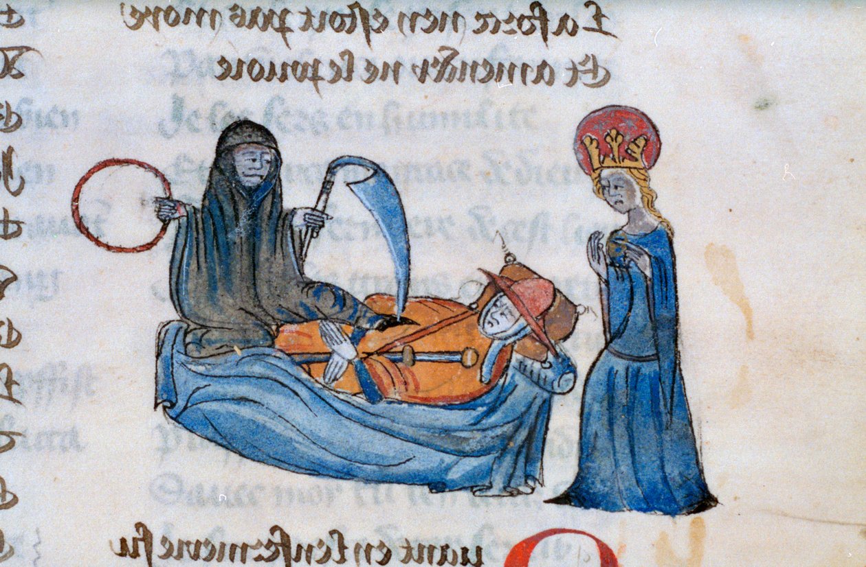Død og døende, 1300-tallet af Unbekannt