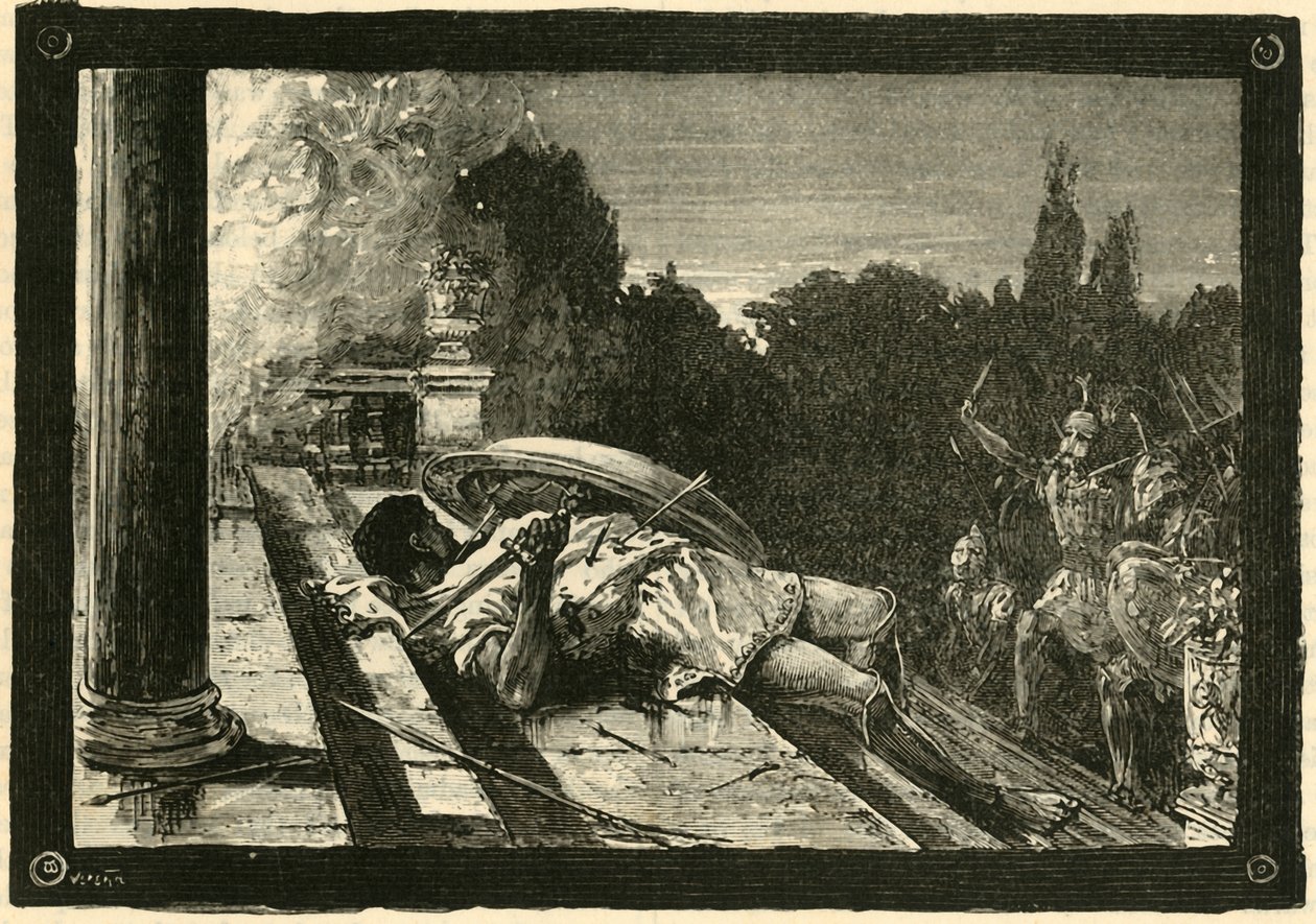 Alcibiades død, 1890. af Unbekannt