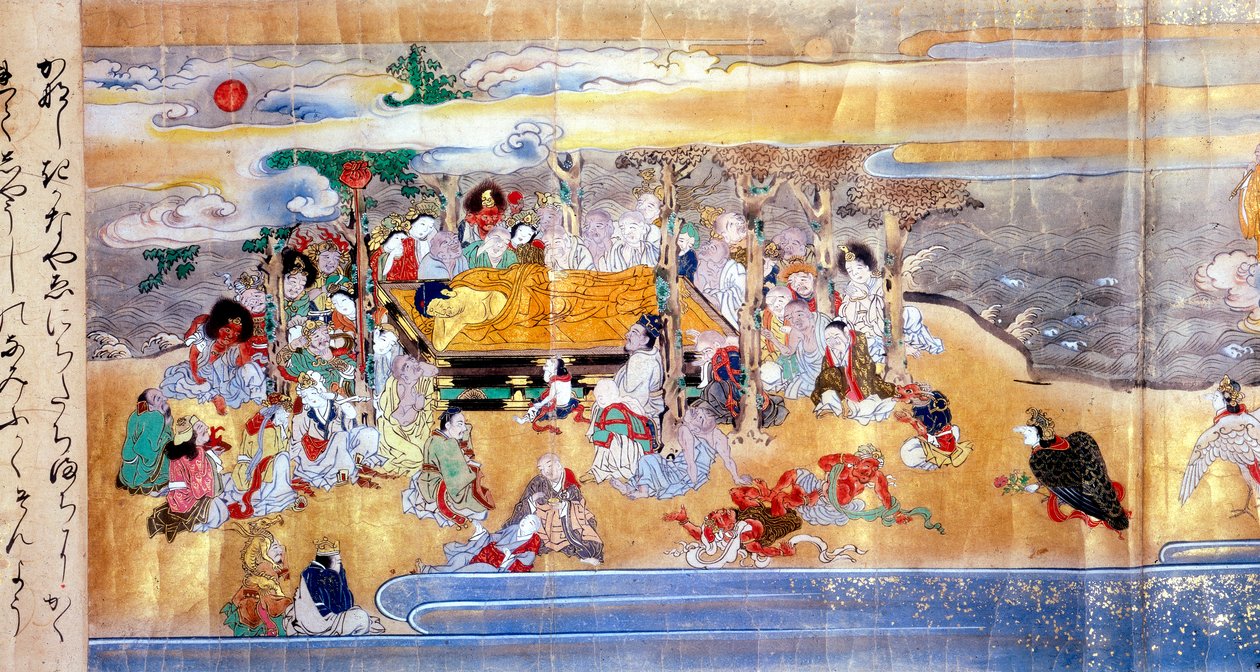 Buddhas død, c483 f.Kr., 1600-tallet af Unbekannt