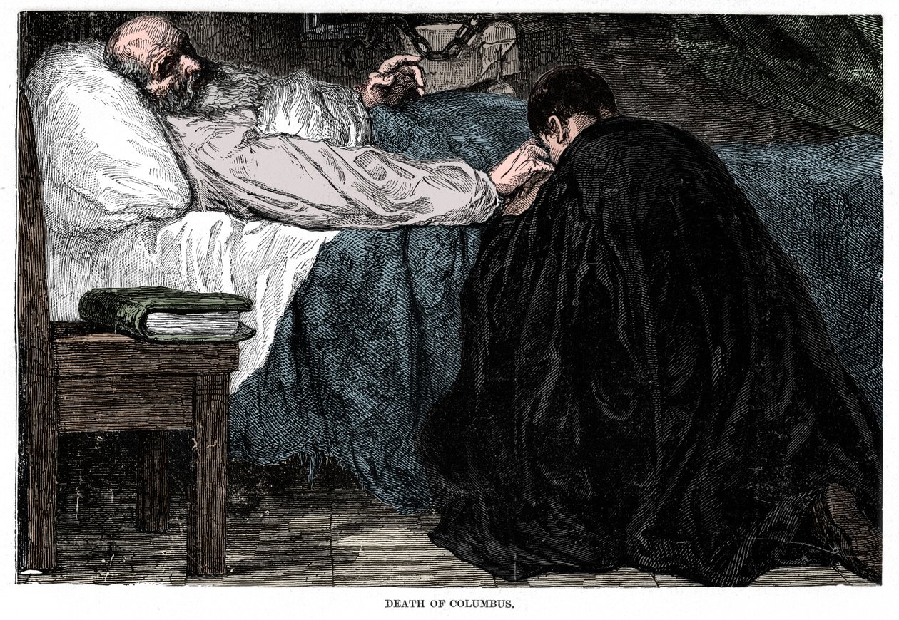 Christopher Columbus død, 1506, 1872. af Unbekannt